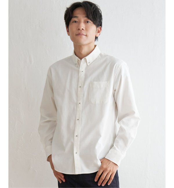 ikka「【吸水速乾】イージーケアオックスボタンダウンシャツ」|シャツ・ブラウス|ホワイト