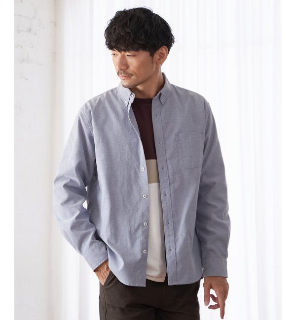 ikka「【吸水速乾】イージーケアオックスボタンダウンシャツ」|シャツ・ブラウス|