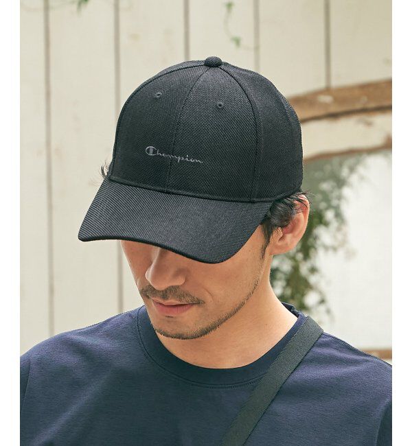 ikka「Champion チャンピオン リネンライクキャップ」|その他|ブラック