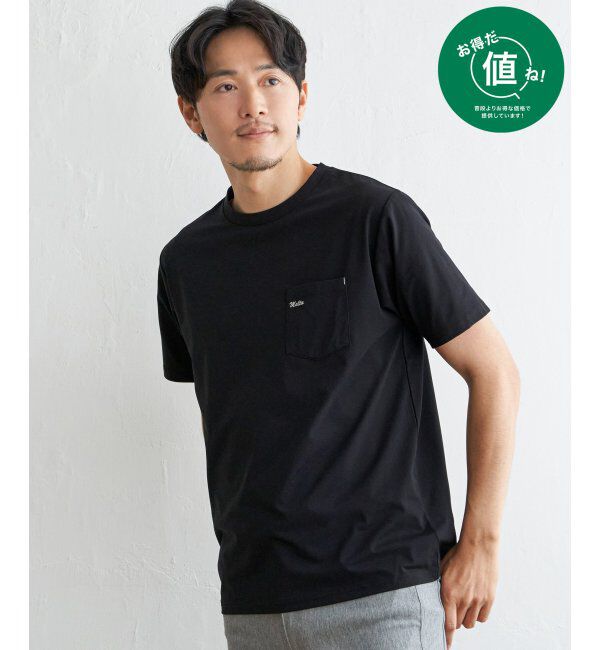 ikka「【接触冷感】速乾COOLポケットプリントTシャツ」|Tシャツ・カットソー|ブラック