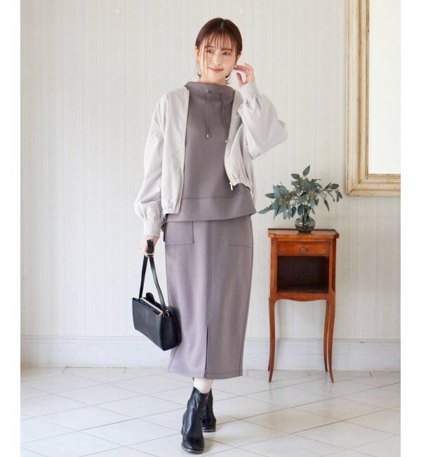 ikka「リブブルゾン」|ブルゾン・スタジャン|