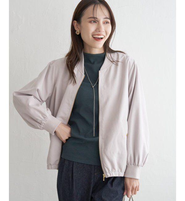 ikka「リブブルゾン」|ブルゾン・スタジャン|