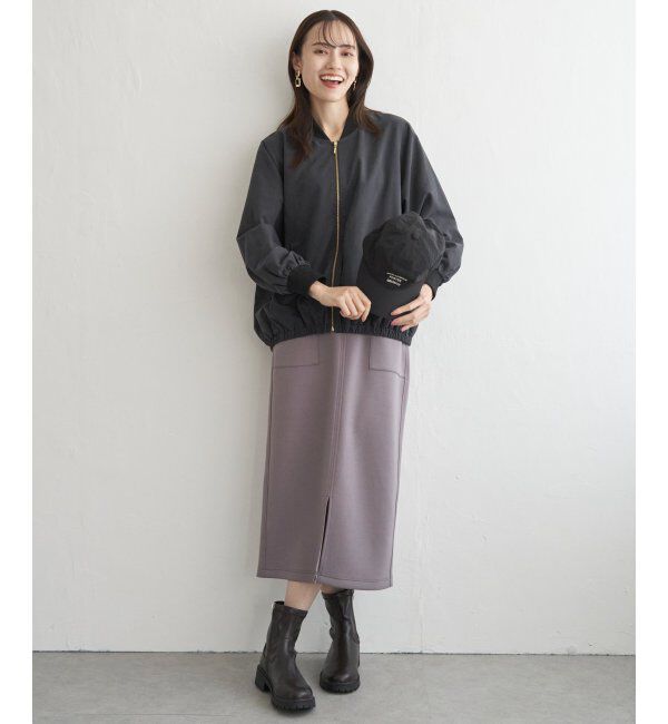 ikka「リブブルゾン」|ブルゾン・スタジャン|