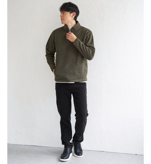 ikka「ウールライクニットハーフジッププルオーバー」|パーカー|