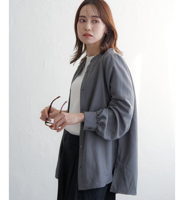 ikka「前後2WAYバンドカラーシャツ」|シャツ・ブラウス|