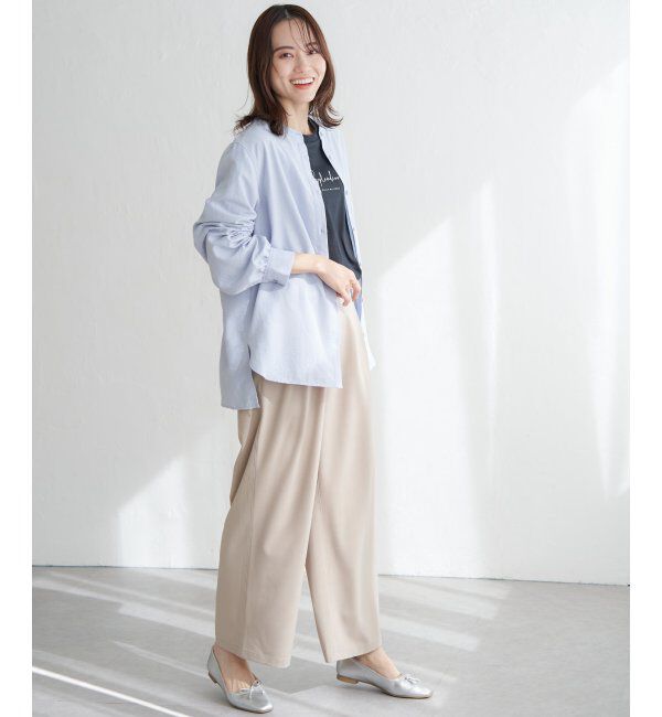 ikka「前後2WAYバンドカラーシャツ」|シャツ・ブラウス|