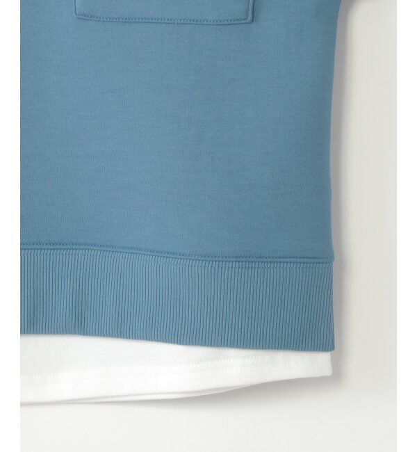 ikka kids「【洗濯機で洗える／親子おそろい】GOKU楽ダンボールレイヤープルオーバー（120~160cm）」|Tシャツ・カットソー|