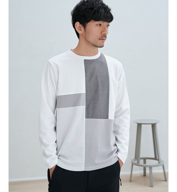 ikka「ブロックスポンチグラデロンＴ」|Tシャツ・カットソー|