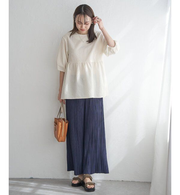 ikka「サッカーペプラムブラウス」|シャツ・ブラウス|