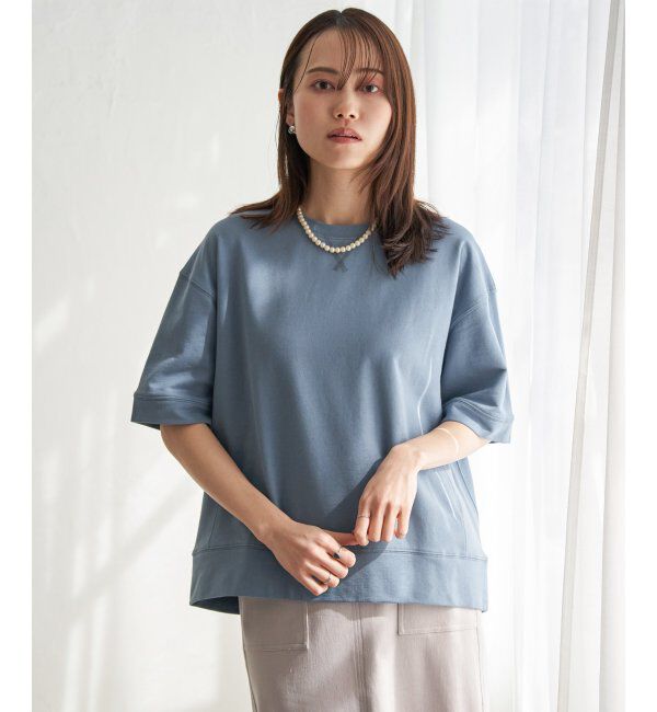 ikka「コットンUSAミニ裏毛半袖Tシャツ」|Tシャツ・カットソー|ブルー