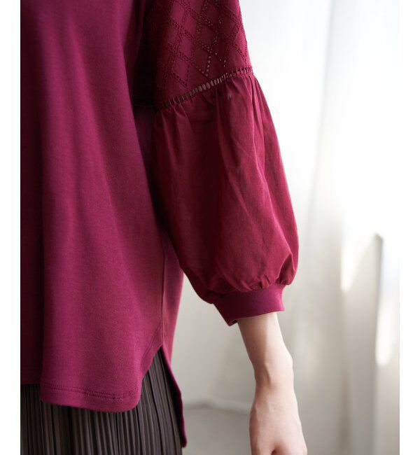 ikka「袖キカレース切り替えプルオーバー」|その他|