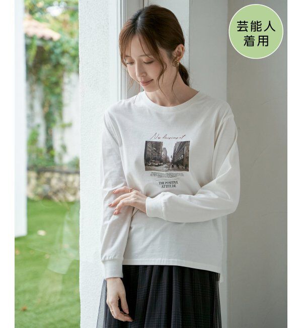 ikka「ロゴフォトプリントスウェットＴ」|Tシャツ・カットソー|オフホワイト