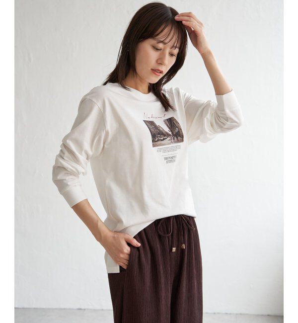 ikka「ロゴフォトプリントスウェットＴ」|Tシャツ・カットソー|