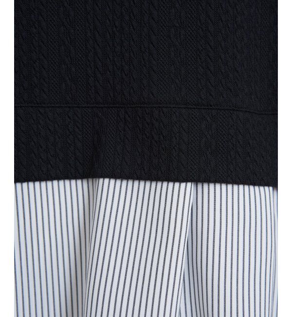 ikka「ケーブル柄レイヤードプルオーバー」|その他|