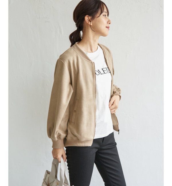 ikka「フェイクスエードブルゾン」|ブルゾン・スタジャン|