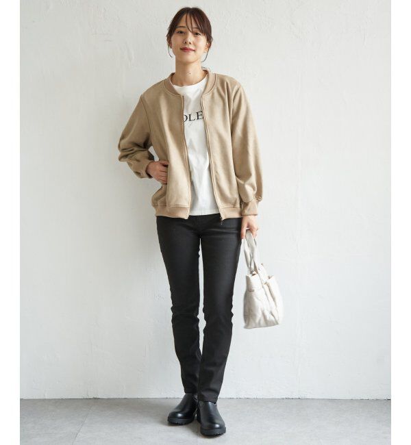 ikka「フェイクスエードブルゾン」|ブルゾン・スタジャン|