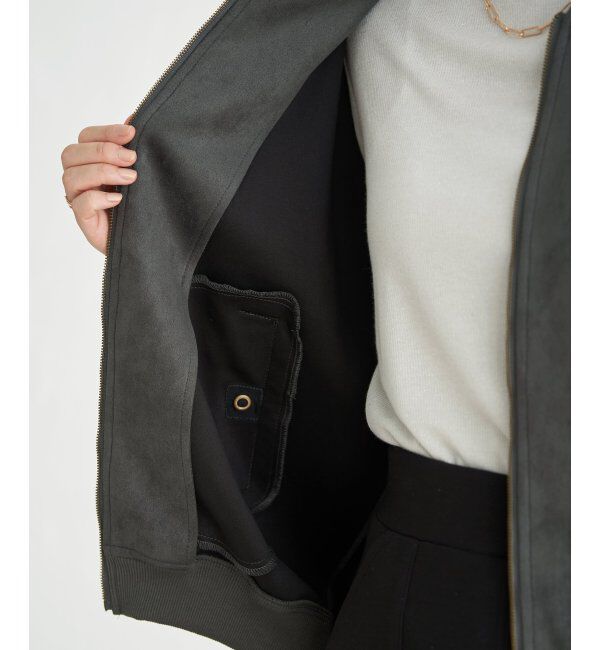 ikka「フェイクスエードブルゾン」|ブルゾン・スタジャン|