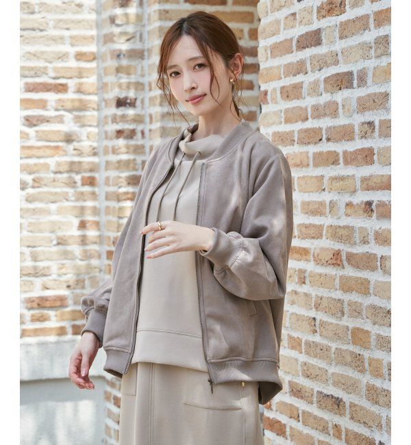 ikka「フェイクスエードブルゾン」|ブルゾン・スタジャン|