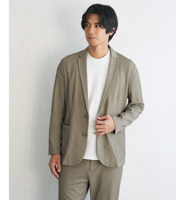 IKKA LOUNGE「【セットアップ対応】GOKU楽ワークサッカージャケット」|テーラードジャケット|