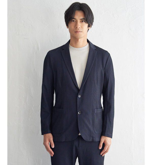 IKKA LOUNGE「【セットアップ対応】GOKU楽ワークサッカージャケット」|テーラードジャケット|