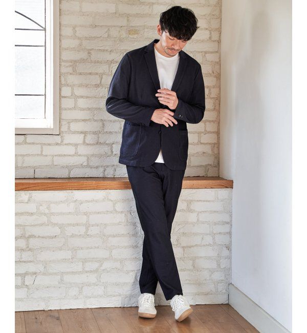 IKKA LOUNGE「【セットアップ対応】GOKU楽ワークサッカージャケット」|テーラードジャケット|