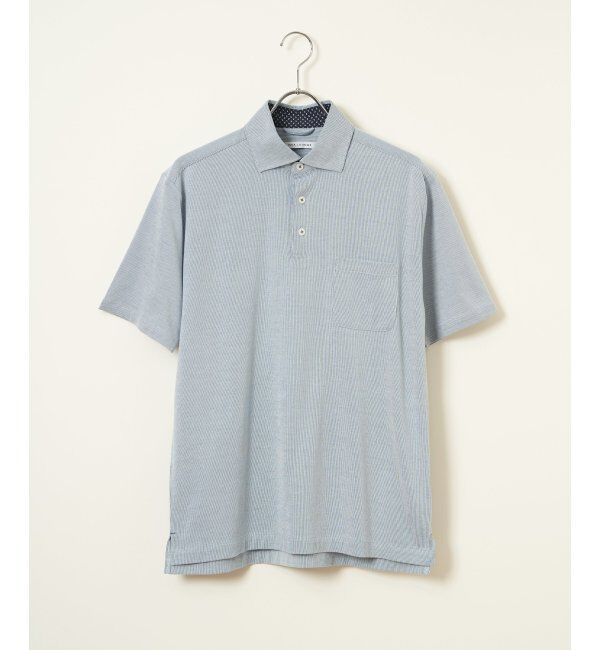 IKKA LOUNGE「【吸水速乾／イージーケア】アーバンドライ冷感コードレーンポロシャツ」|Tシャツ・カットソー|