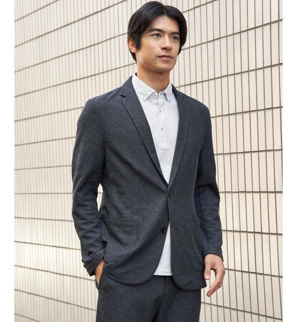 IKKA LOUNGE「ＧＯＫＵラクワークメランジライトＪＫＴ」|テーラードジャケット|