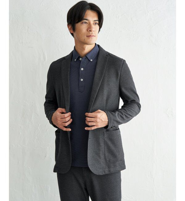 IKKA LOUNGE「ＧＯＫＵラクワークメランジライトＪＫＴ」|テーラードジャケット|