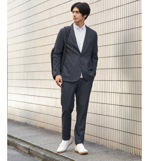 IKKA LOUNGE「ＧＯＫＵラクワークメランジライトＪＫＴ」|テーラードジャケット|