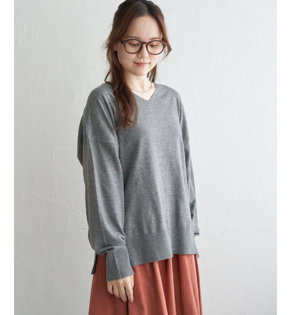Lbc with Life「ソフトハイゲージＶネックＰＯ」|カーディガン|