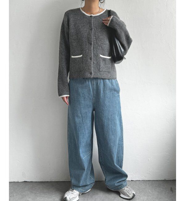 Lbc with Life「配色ポケットショートカーディガン」|カーディガン|