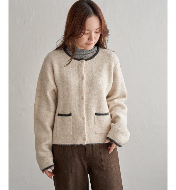 Lbc with Life「配色ポケットショートカーディガン」|カーディガン|