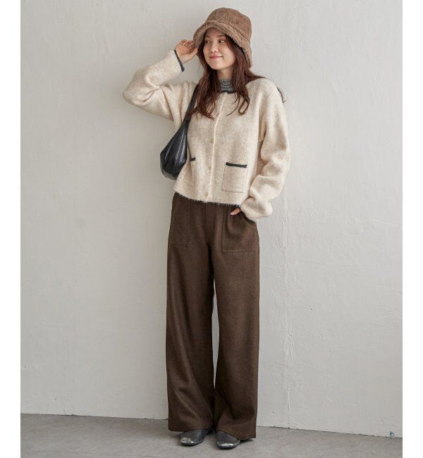 Lbc with Life「配色ポケットショートカーディガン」|カーディガン|