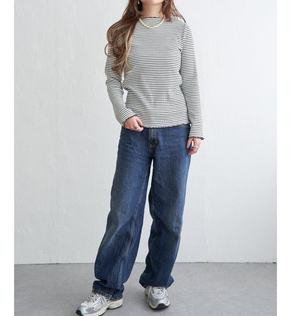 Lbc with Life「三角テレコ配色メローロンT」|Tシャツ・カットソー|