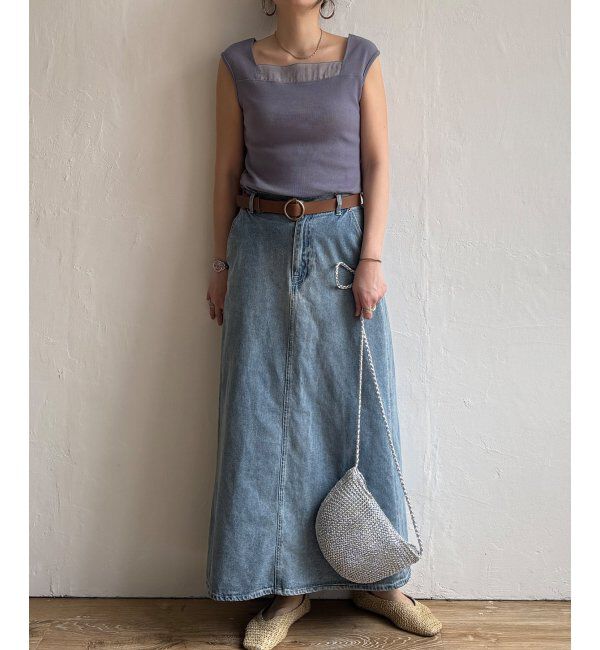 Lbc with Life「スクエアネックシアーレイヤードタンクトップ」|キャミソール|