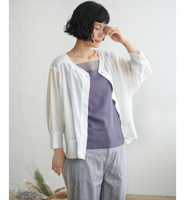 Lbc with Life「スクエアネックシアーレイヤードタンクトップ」|キャミソール|