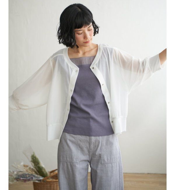 Lbc with Life「スクエアネックシアーレイヤードタンクトップ」|キャミソール|