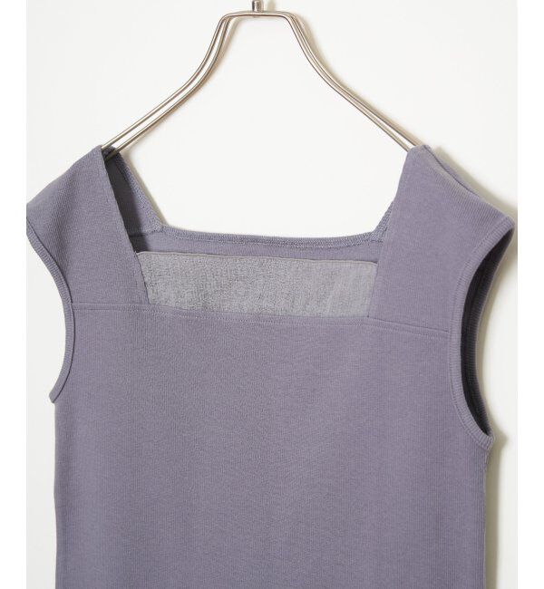 Lbc with Life「スクエアネックシアーレイヤードタンクトップ」|キャミソール|