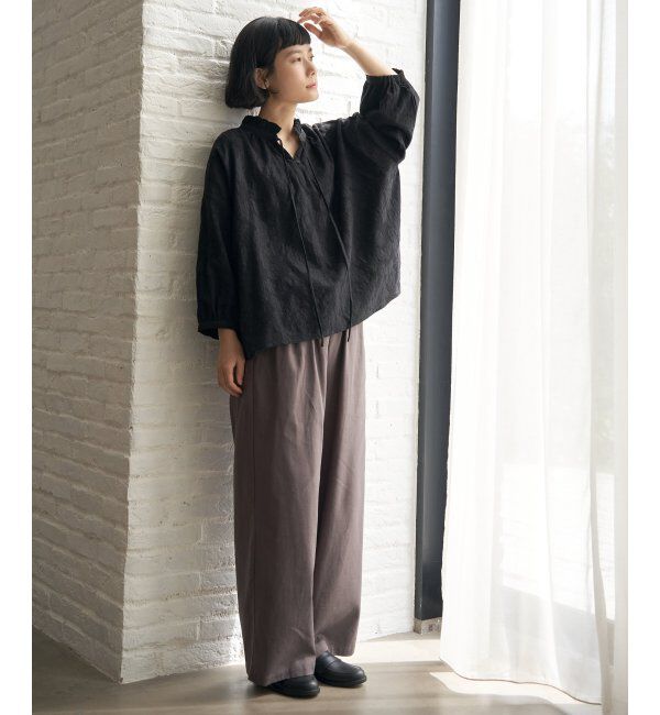 Lbc with Life「ジャカード襟フリル2WAYブラウス」|シャツ・ブラウス|