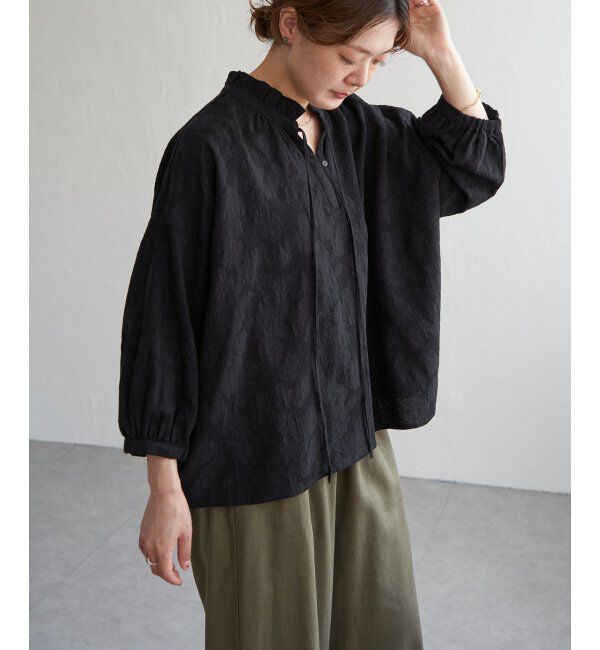 Lbc with Life「ジャカード襟フリル2WAYブラウス」|シャツ・ブラウス|