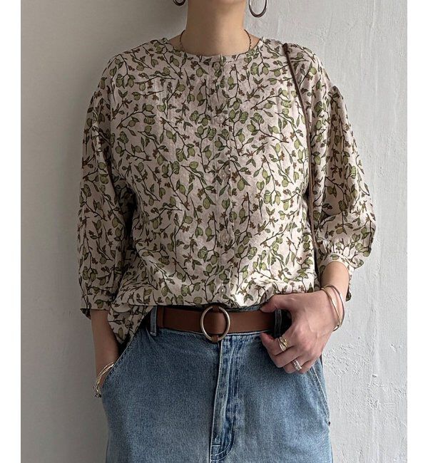 Lbc with Life「ボタニカルプリント2WAYブラウス」|シャツ・ブラウス|