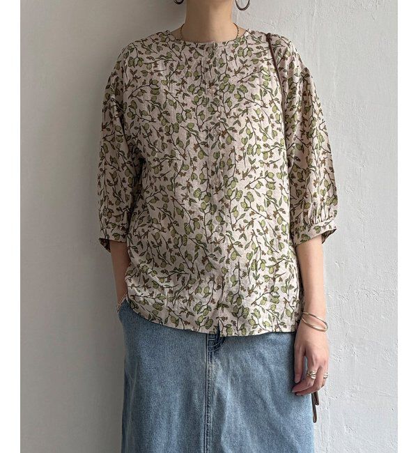 Lbc with Life「ボタニカルプリント2WAYブラウス」|シャツ・ブラウス|