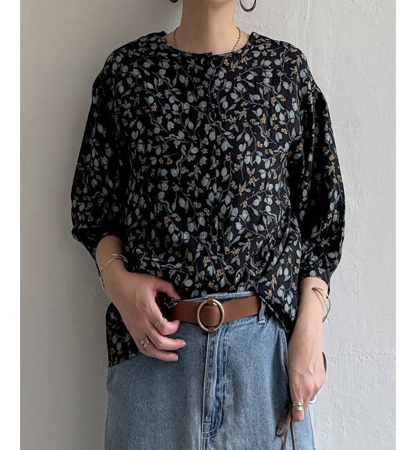 Lbc with Life「ボタニカルプリント2WAYブラウス」|シャツ・ブラウス|