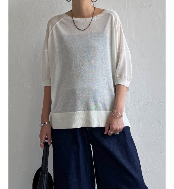 Lbc with Life「シアーニットT」|カーディガン|