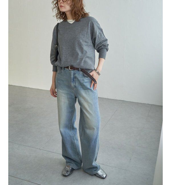 Lbc with Life「ソフトタッチアイレットVネックプルオーバー」|カーディガン|