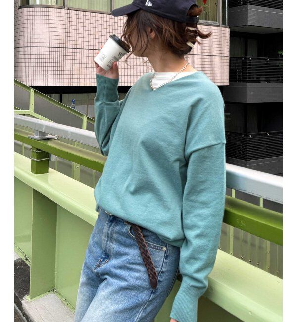 Lbc with Life「ソフトタッチアイレットVネックプルオーバー」|カーディガン|