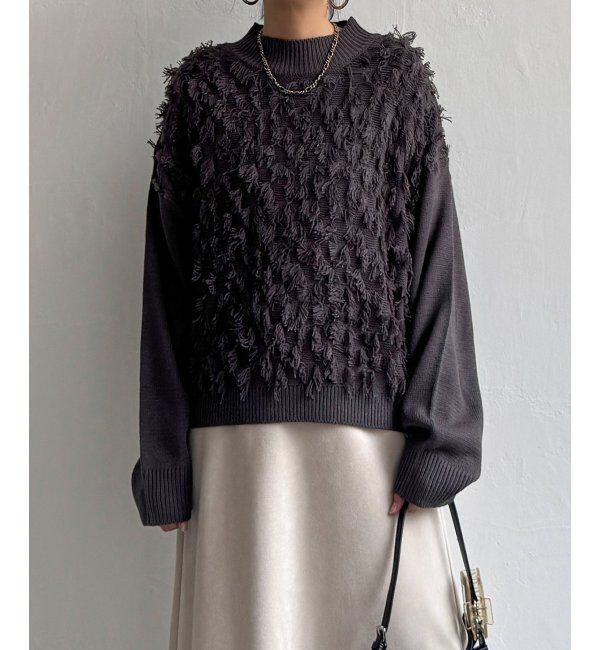 Lbc with Life「フリンジニットプルオーバー」|カーディガン|