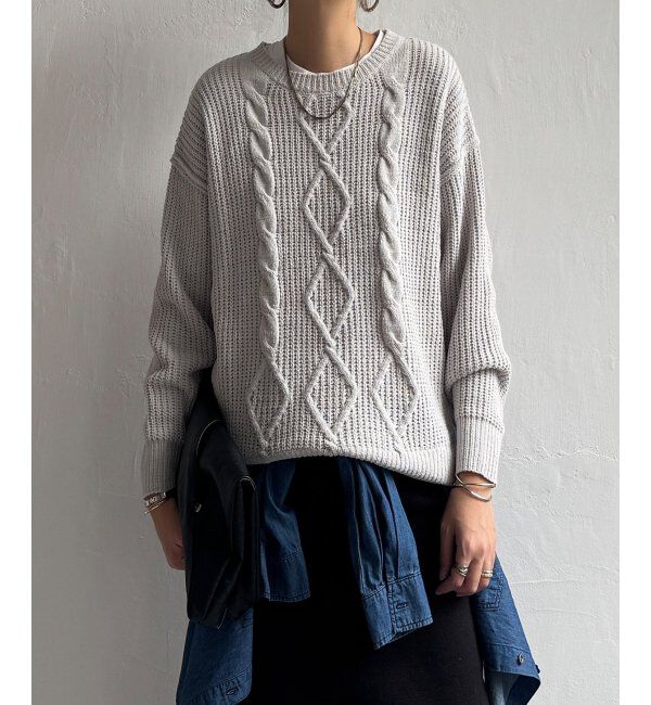 Lbc with Life「マットモールケーブルニットプルオーバー」|カーディガン|