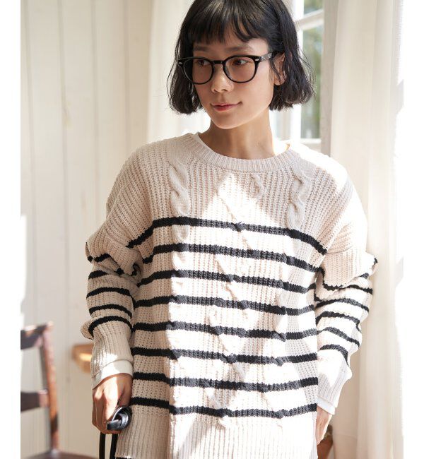 Lbc with Life「マットモールケーブルニットプルオーバー」|カーディガン|