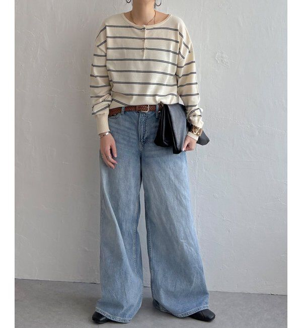 Lbc with Life「コットンタッチ2WAYヘンリーニット」|カーディガン|